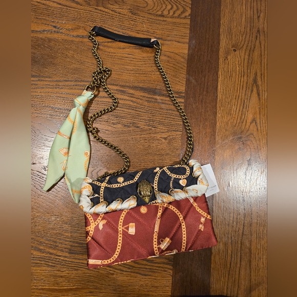 Kurt Geiger Handbags - Kurt Geiger Medium Kensington Scarf Chain Strap Nylon Shoulder Bag